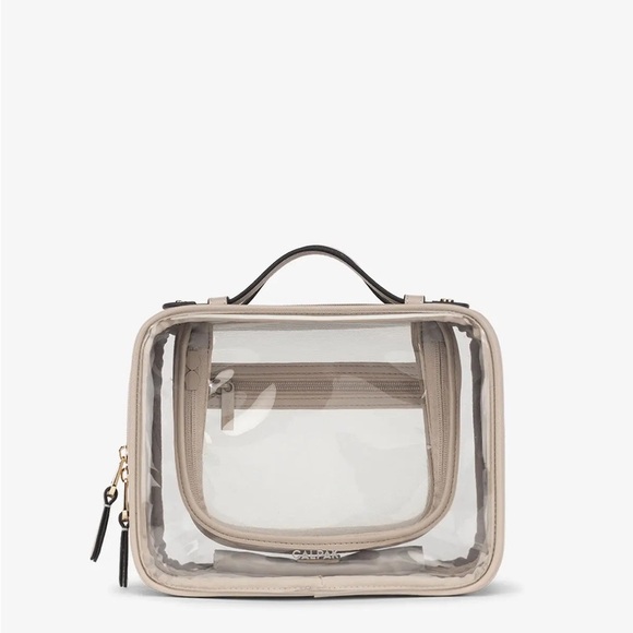 Calpak Clear Travel Cosmetic Case Stone. Free Gift w/ Purchase! - Picture 2 of 6